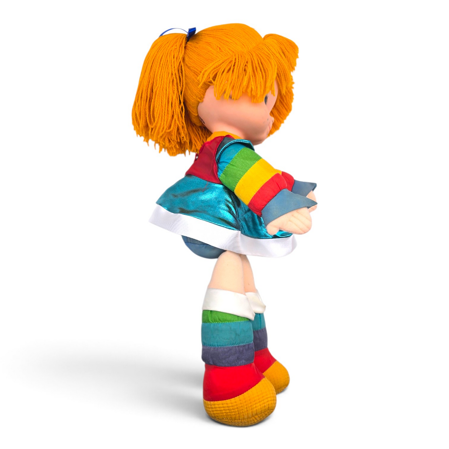🌈✨Pre-loved Rainbow Brite años 80s 45 cms (segunda mano) Vestido recreado réplica manchita En cachete y marca plumón  #24