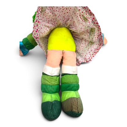 🌈✨Pre-loved Rainbow Brite años 80s Patty o'Green 45 cms (segunda mano) con vestido genérico de cortesía #33