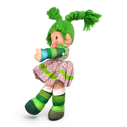 🌈✨Pre-loved Rainbow Brite años 80s Patty o'Green 45 cms (segunda mano) con vestido genérico de cortesía #33