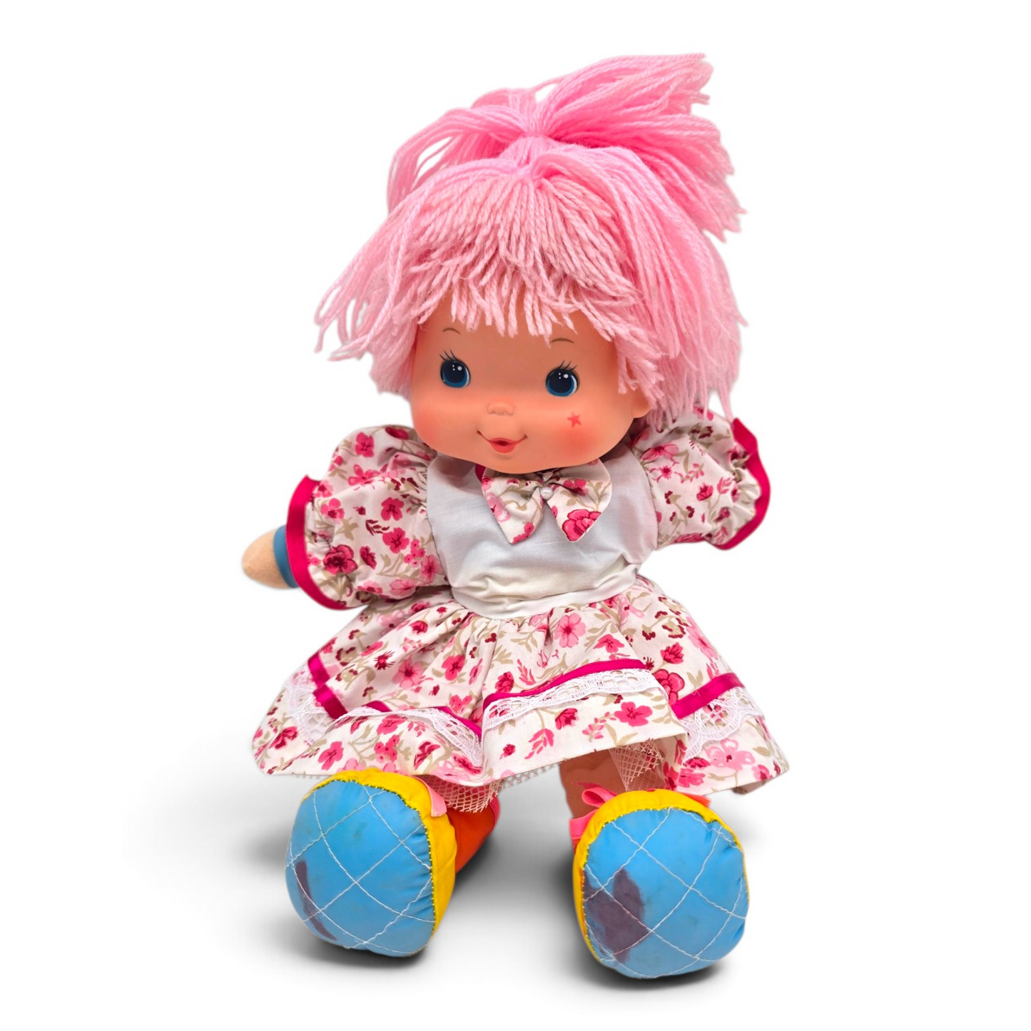 🌈✨Pre-loved Rainbow Brite años 80s Baby Brite 36 cms (segunda mano) con vestido genérico de cortesía mancha tinta en pies #36