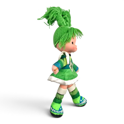 🌈✨Pre-loved Rainbow Brite años 80s Patty o'Green 25 cms (segunda mano) con vestido genérico de cortesía #39