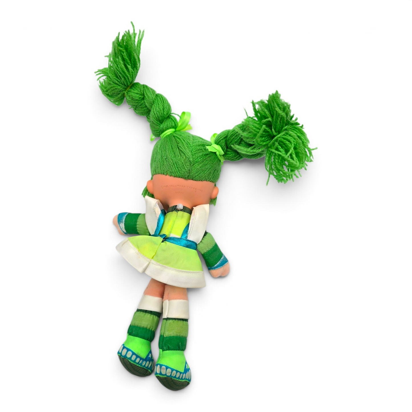 🌈✨Pre-loved Rainbow Brite años 80s Patty o'Green 25 cms (segunda mano) con vestido genérico de cortesía #40