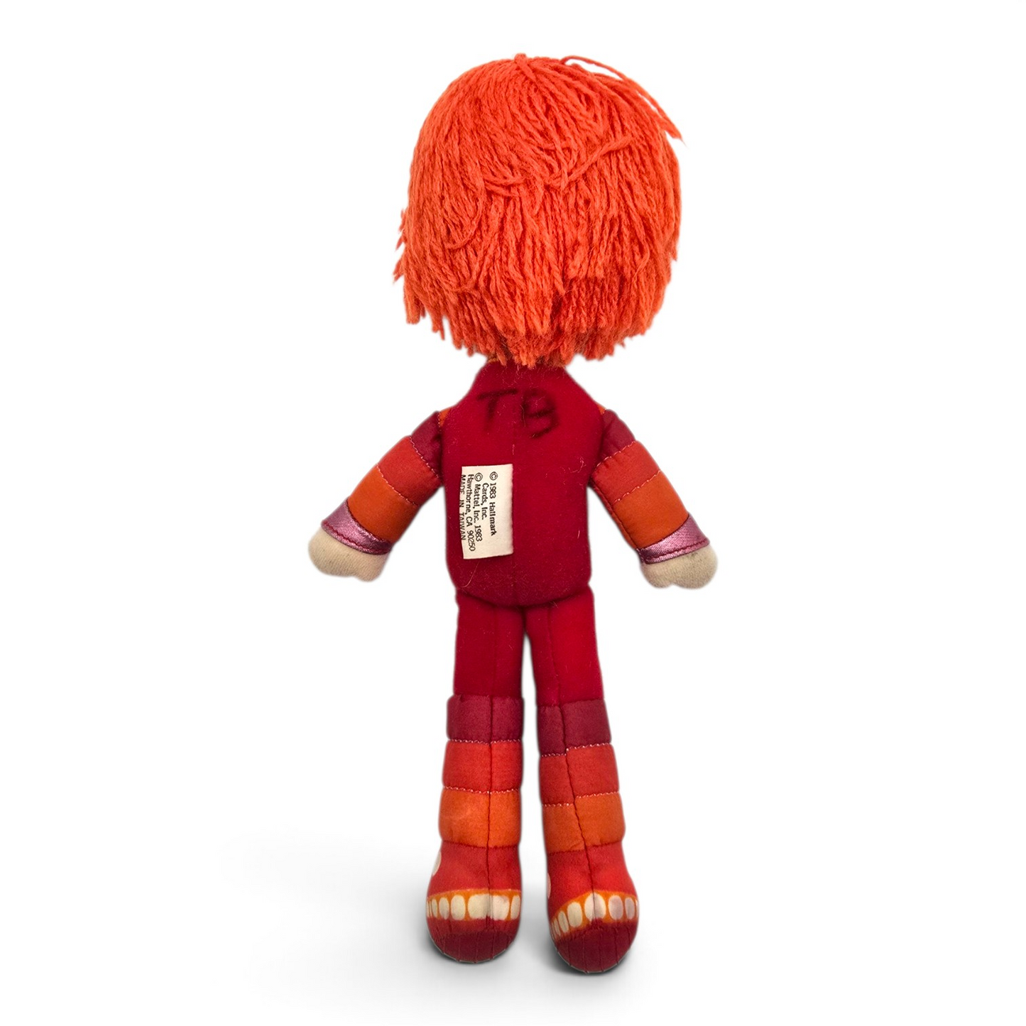 🌈✨Pre-loved Rainbow Brite años 80s Red Butler 25 cms (segunda mano) marca plumón espalda #44