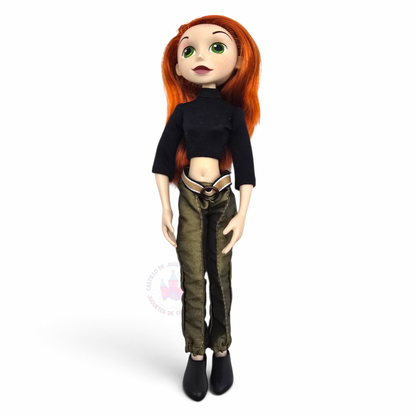 Muñeca Vintage Disney - Usada/Segunda Mano - Con Detalles Estéticos #28 Kim Possible detalle neon en ceja
