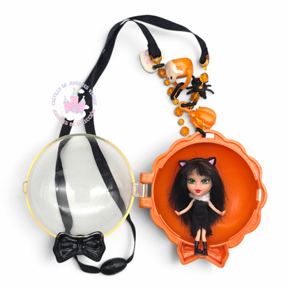 Muñeca Vintage Barbie Peekaboo Petites Club - Pre-Loved ❤️/Segunda Mano #6 Halloween Gato Negro Año 2008