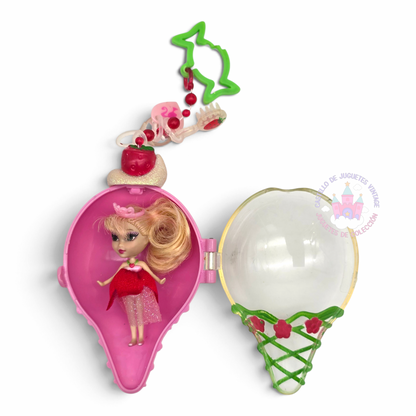 Muñeca Vintage Barbie Peekaboo Petites Club - Pre-Loved ❤️/Segunda Mano #23 Ice Cream Cuties Año 2008 Strawberry Ice Cream Simone