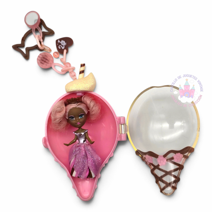 Muñeca Vintage Barbie Peekaboo Petites Club - Pre-Loved ❤️/Segunda Mano #26 Ice Cream Cuties Año 2008 Napolitan Ice cream Nori