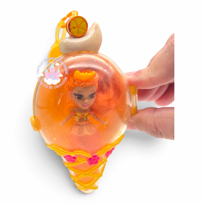 Muñeca Vintage Barbie Peekaboo Petites Club - Pre-Loved ❤️/Segunda Mano #25 Ice Cream Cuties Año 2008 Orange Sherbet Shelly
