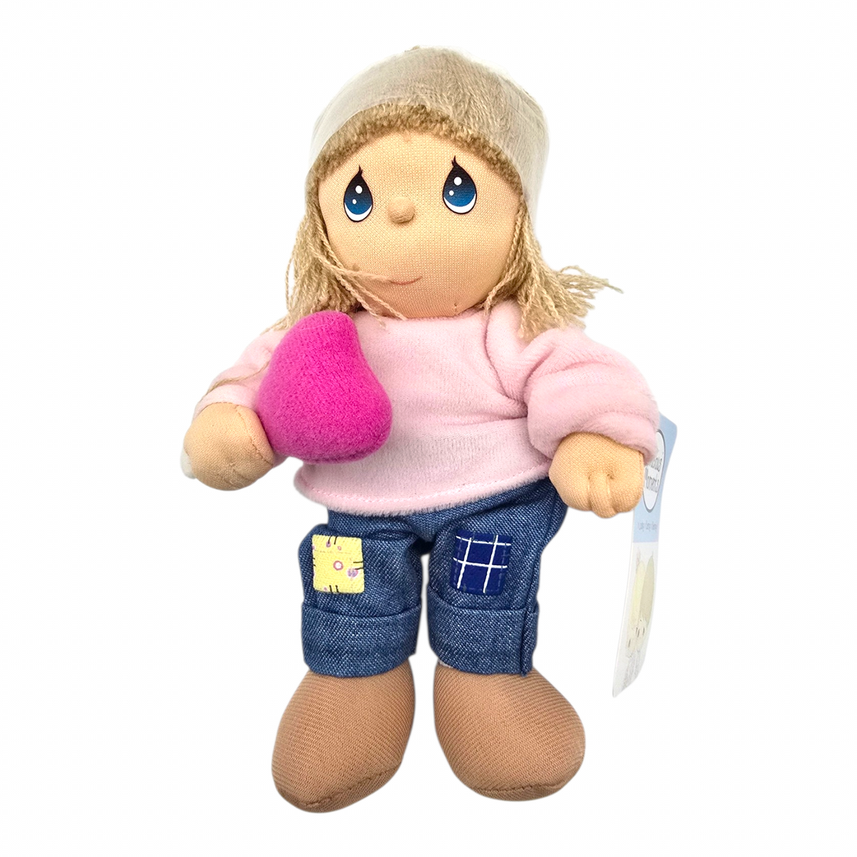 Muñeco de tela vintage Precious Moments 8" 19 cms aprox Valentine Jeans paleta