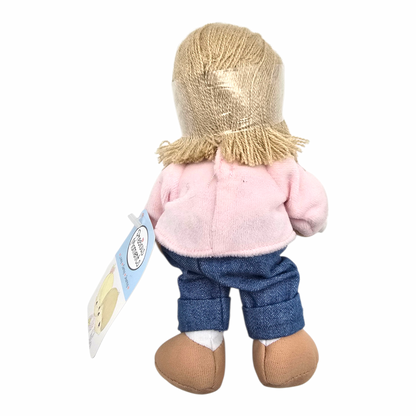 Muñeco de tela vintage Precious Moments 8" 19 cms aprox Valentine Jeans paleta