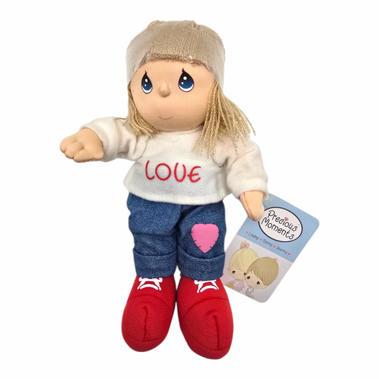 Muñeco de tela vintage Precious Moments Valentine 8" 19 cms aprox