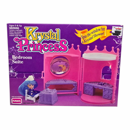Bedroom Suite Krystal Princess Playskool Vintage para Cúpulas de agua (no incluye muñecas, solo castillo)