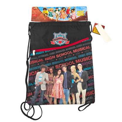 High school musical Vintage años 2000s bolsa saco cuerdas con cierre Grande 45x34 cms aprox