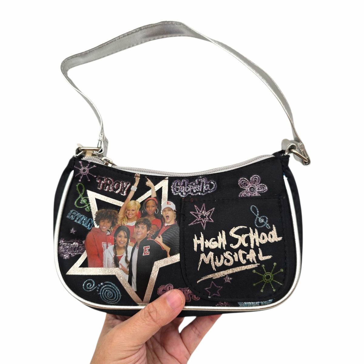High school musical Vintage años 2000s mini bolso de mano satinada 21x12 cms aprox