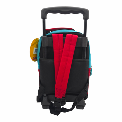 Mini Mochila Backpack vintage Yu-Gi-Oh! de carrito con termo genérico (Se está desintegrado el asa superior) 32x26 cms aprox roja