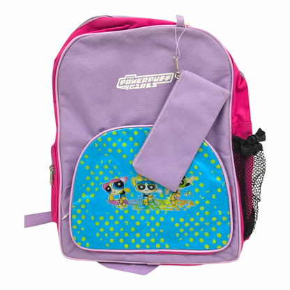 Mochila Backpack Vintage Chicas Superpoderosas Powerpuff Girls con estuche 38x29x30 cms aprox sin etiqueta