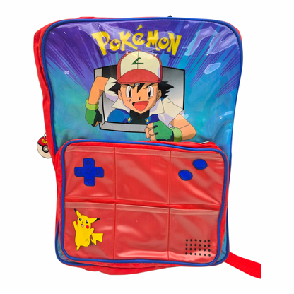 Mochila Backpack vintage Pokémon rectangular 36x27 cms aprox
