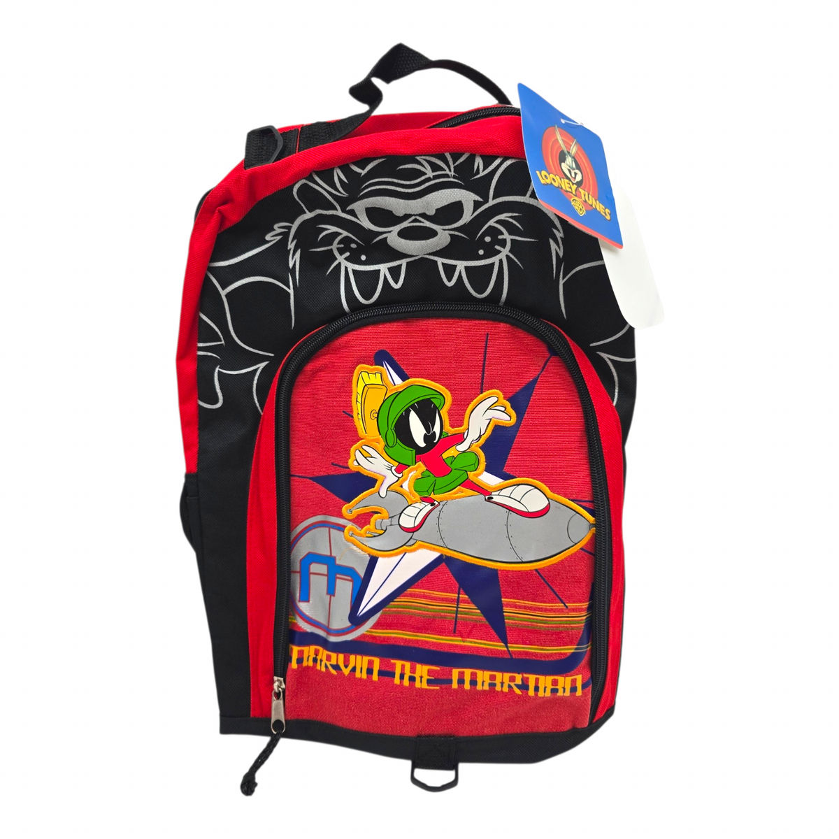 Mochila Backpack vintage Marvin El Marciano con thermo 41x29 cms aprox roja
