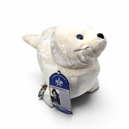 Peluche Foca Arpa Gigante Stars in the Wild Premiere Collection adoptada por Cindy Crawford Vintage año 2000 Nueva Funcionando aprox 38 cms