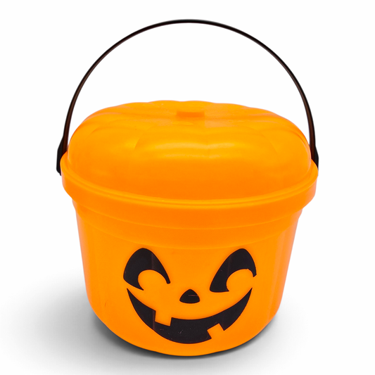 Cubeta McDonald's Happy Meal Vintage 💕 Pre-Loved Segunda Mano Boo Bucket / Pail Calabaza Neón con Tapa #2