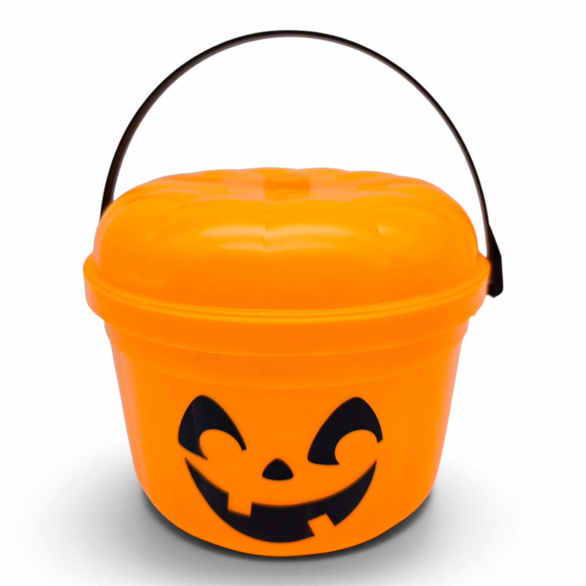 Cubeta McDonald's Happy Meal Vintage 💕 Pre-Loved Segunda Mano Boo Bucket / Pail Calabaza Neón con Tapa #3