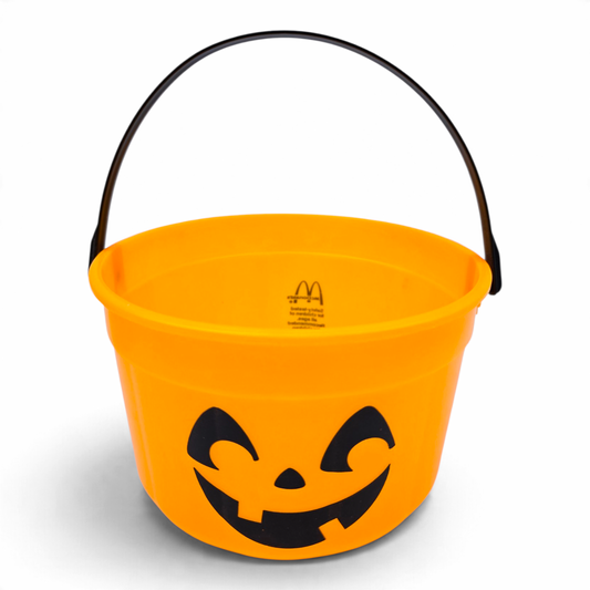 Cubeta McDonald's Happy Meal Vintage 💕 Pre-Loved Segunda Mano Boo Bucket / Pail Calabaza Neón sin Tapa #5