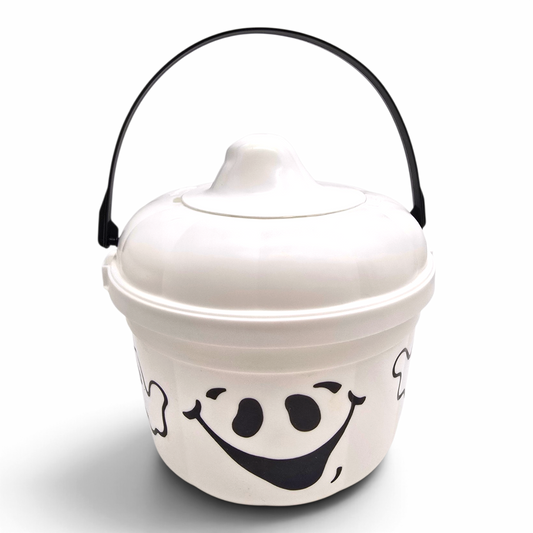 Cubeta McDonald's Happy Meal Vintage 💕 Pre-Loved Segunda Mano Boo Bucket / Pail Blanca con Tapa y Copete #19