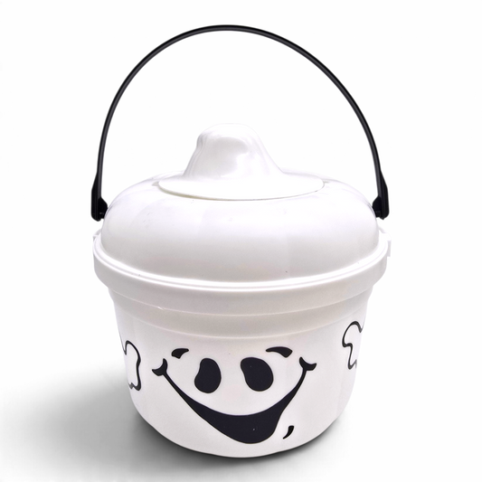 Cubeta McDonald's Happy Meal Vintage 💕 Pre-Loved Segunda Mano Boo Bucket / Pail Blanca con Tapa y Copete #21