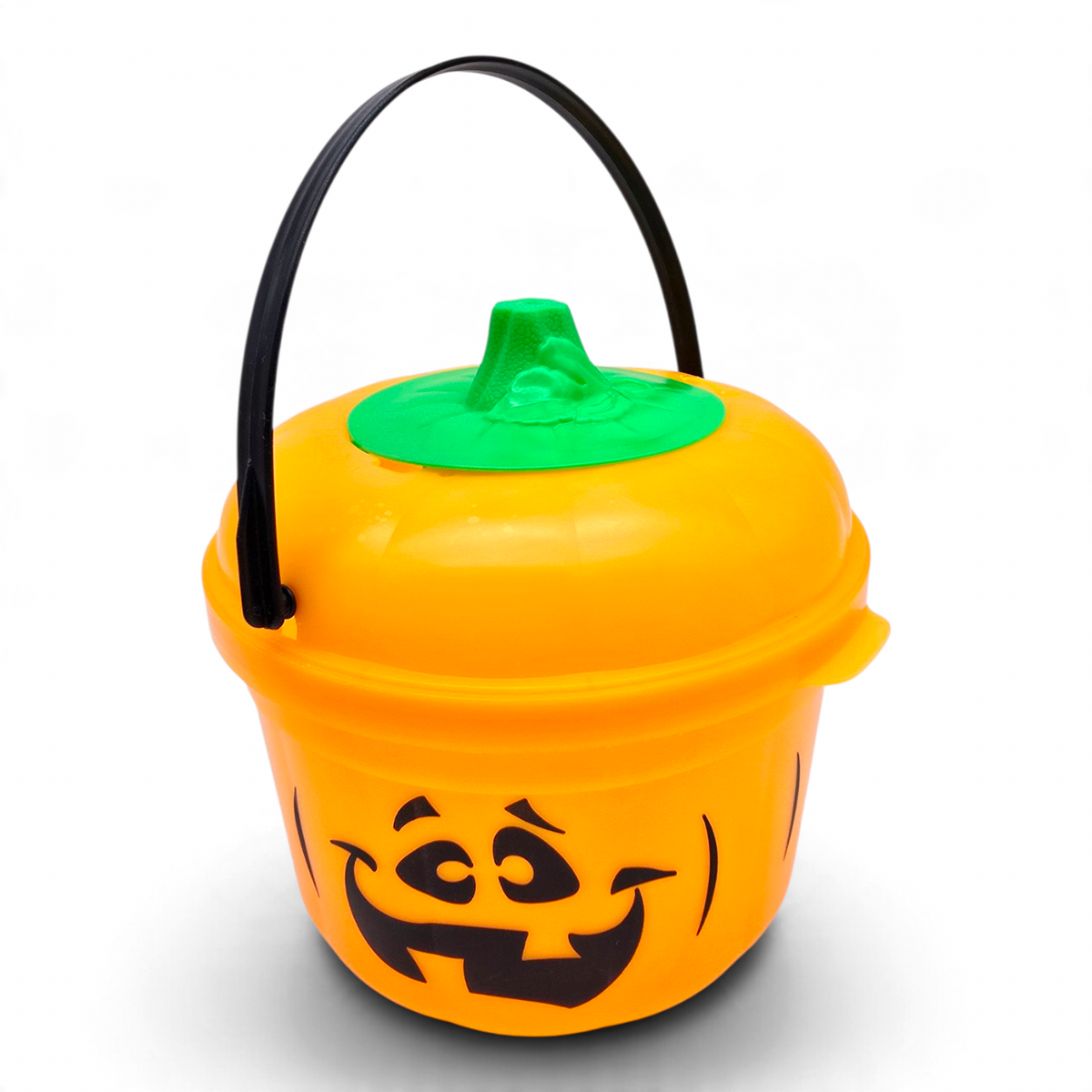 Cubeta McDonald's Happy Meal Vintage 💕 Pre-Loved Segunda Mano Boo Bucket / Pail Calabaza Neón con Tapa y Copete #34