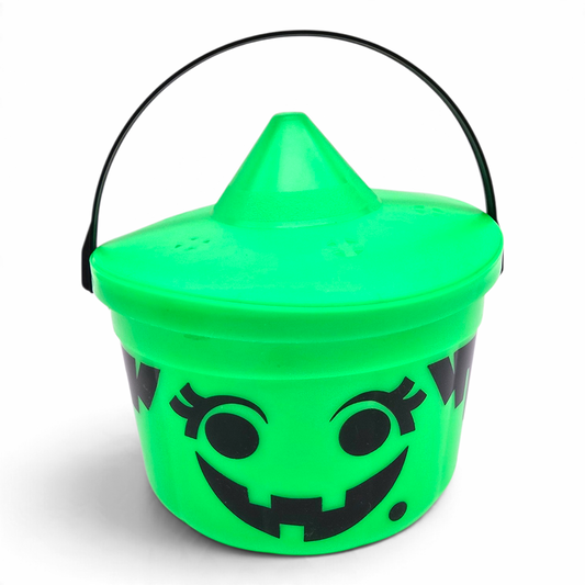 Cubeta McDonald's Happy Meal Vintage 💕 Pre-Loved Segunda Mano Boo Bucket / Pail Bruja Neón con Tapa #42