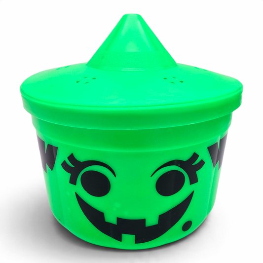 Cubeta McDonald's Happy Meal Vintage 💕 Pre-Loved Segunda Mano Boo Bucket / Pail Bruja Neón con Tapa sin Asa #45