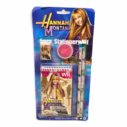 Kit de Papelería Hannah Montana 5 Piezas Vintage Nuevo Blanco