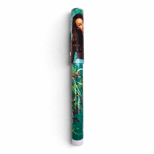 Pluma con Tapa Hannah Montana Vintage Nueva Turquesa (podría no pintar por la edad, se le puede cambiar el cartucho)