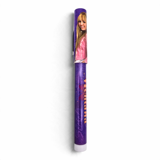 Pluma con Tapa Hannah Montana Vintage Nueva Morada (podría no pintar por la edad, se le puede cambiar el cartucho)