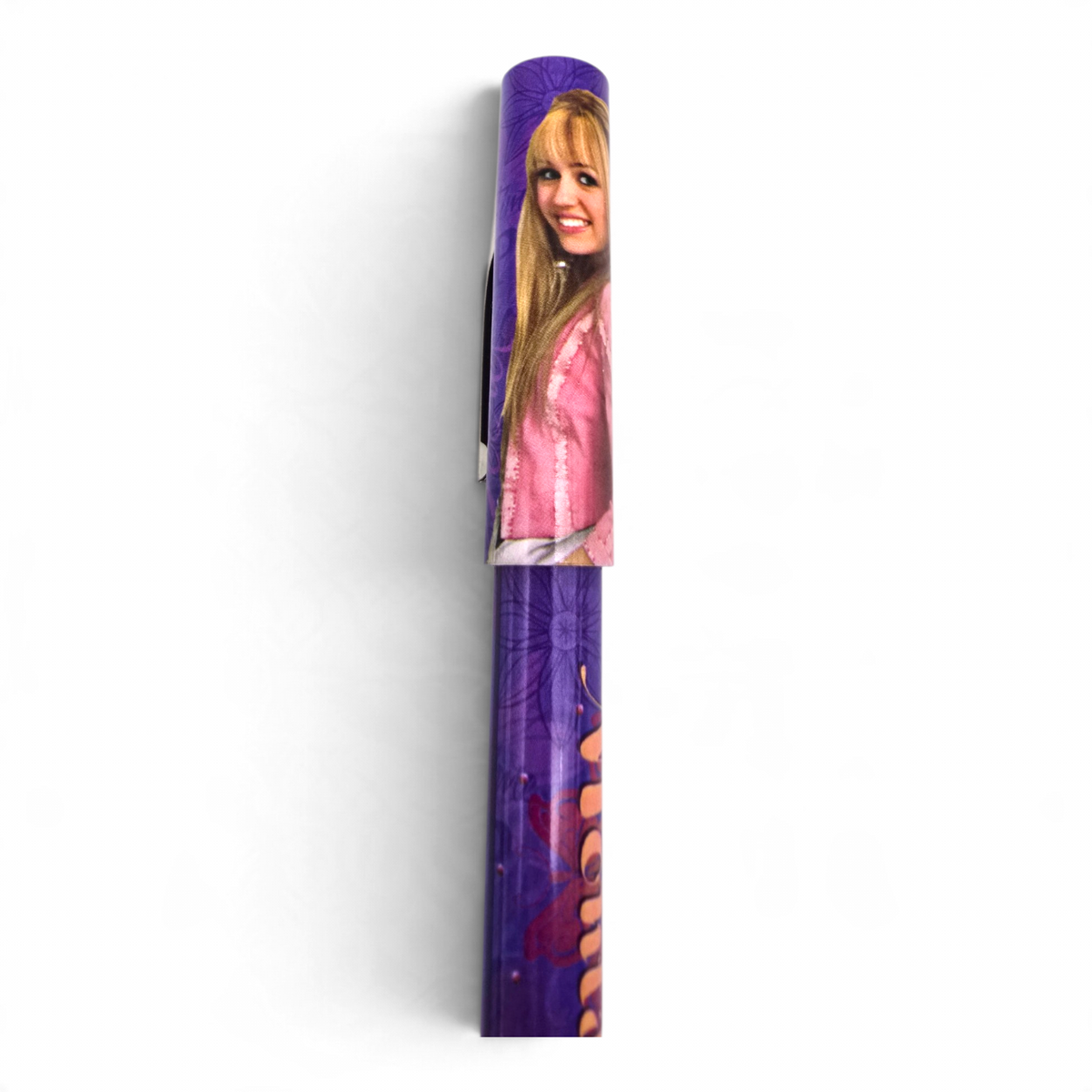 Pluma con Tapa Hannah Montana Vintage Nueva Morada (podría no pintar por la edad, se le puede cambiar el cartucho)