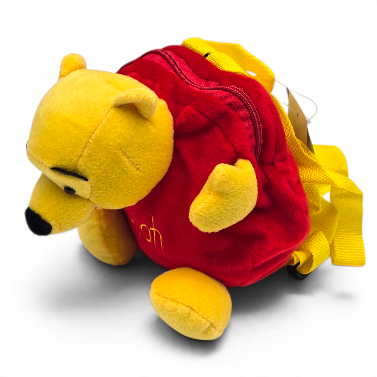 Mini Mochila Backpack Redonda de Peluche con Cierre Winnie Pooh Disney Vintage Nueva 17 cms de diámetro aprox