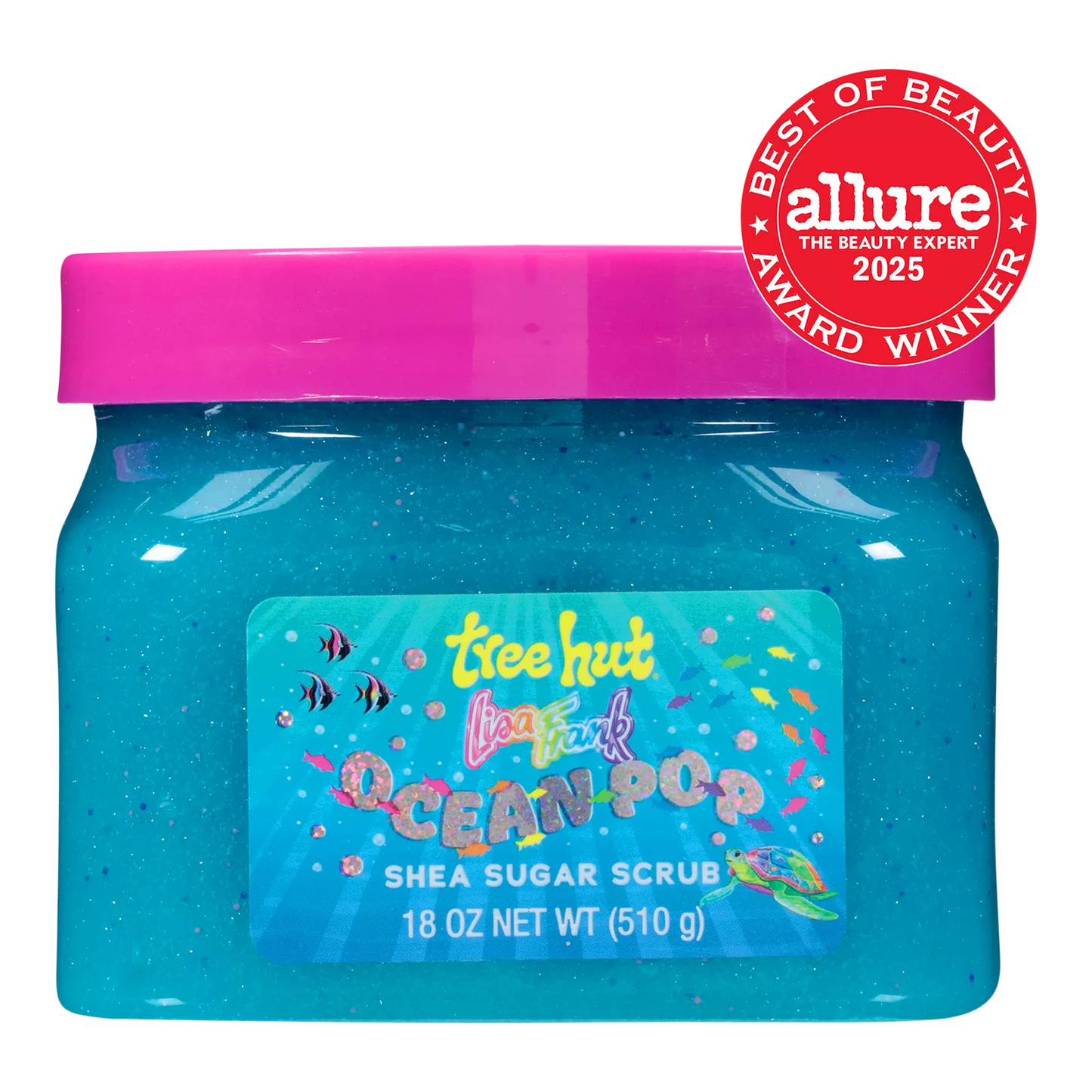 Tree Hut Lisa Frank Body Scrub Ocean Pop Yuzu, sal de Mar, Coco