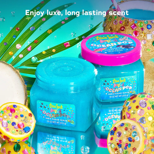 Tree Hut Lisa Frank Body Scrub Ocean Pop Yuzu, sal de Mar, Coco