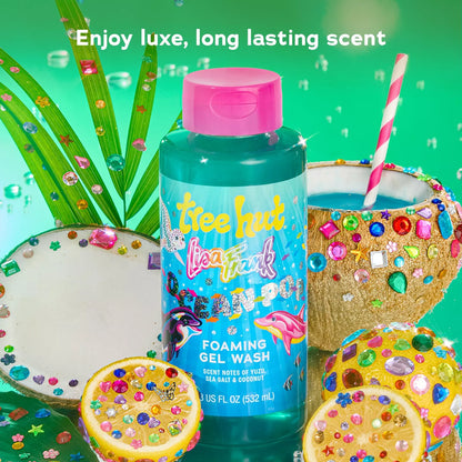 Tree Hut Lisa Frank Body wash Ocean Pop Yuzu, sal de Mar, Coco