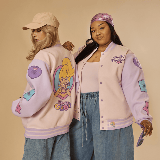 ⚠️PREVENTA IMPORTACIÓN Canadá Cakeworthy Polly Pocket Chamarra estilo varsity vintage Se enviará aprox 15-20 días habiles después de su compra (oversize)