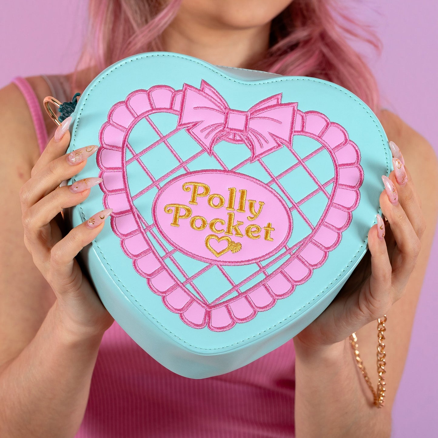 Bolso Crossbody Polly Pocket Corazón x Cakeworthy ENVÍO GRATIS