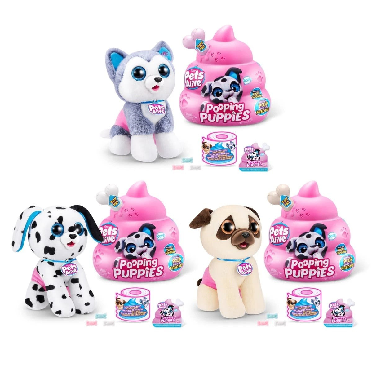 Pets Alive Pooping Puppies Sorpresa. Interactivo grande. Son sorpresa.