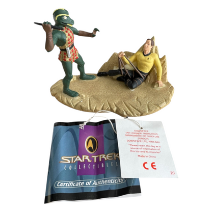 STAR TREK ARENA Captain Kirk Y El Gorn año 1996 Applause Vintage Figurin Plástico