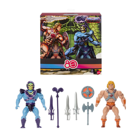Masters Of The Universe Origins Paquete Retro de 80 aniversario Mattel Skeletor y He-Man