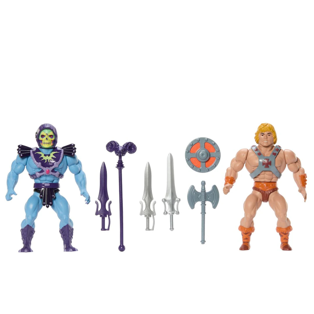 Masters Of The Universe Origins Paquete Retro de 80 aniversario Mattel Skeletor y He-Man