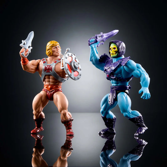 Masters Of The Universe Origins Paquete Retro de 80 aniversario Mattel Skeletor y He-Man