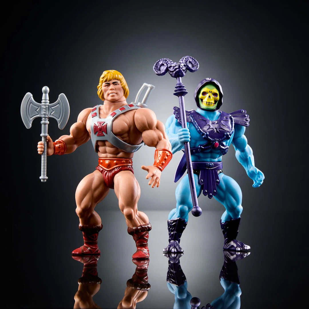 Masters Of The Universe Origins Paquete Retro de 80 aniversario Mattel Skeletor y He-Man