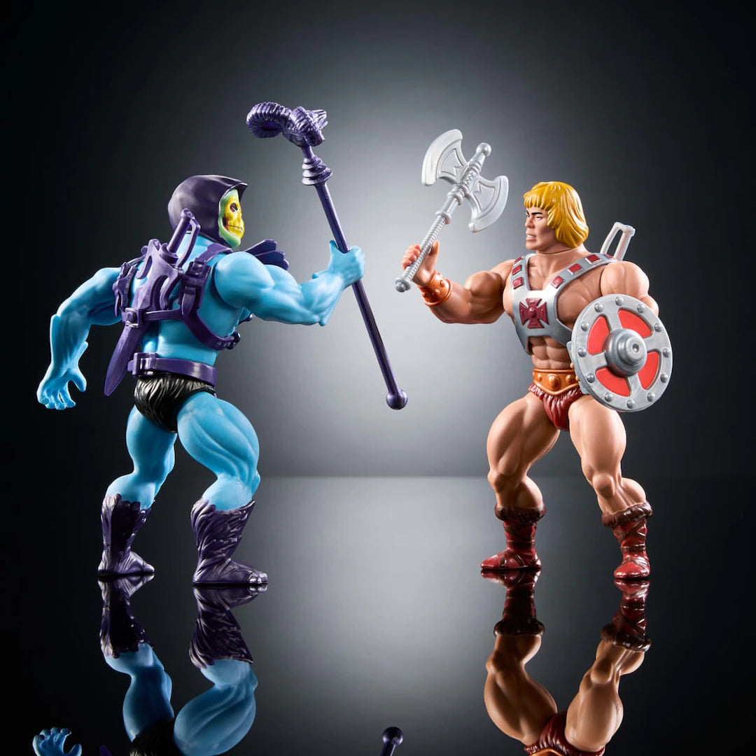 Masters Of The Universe Origins Paquete Retro de 80 aniversario Mattel Skeletor y He-Man