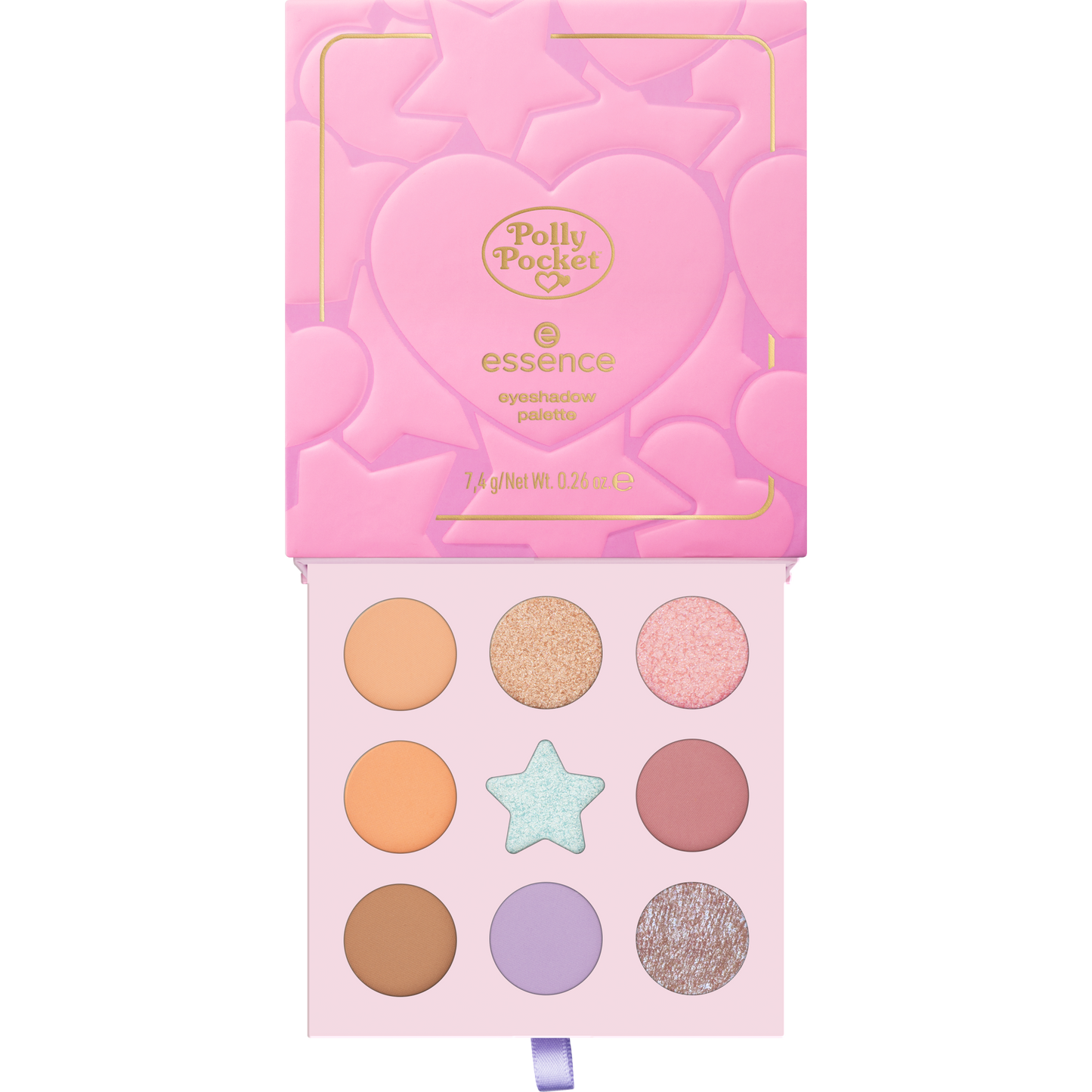 Polly Pocket Essence make up Paleta pequeña de Sombras medidas aprox 10x10 cms de bolsillo