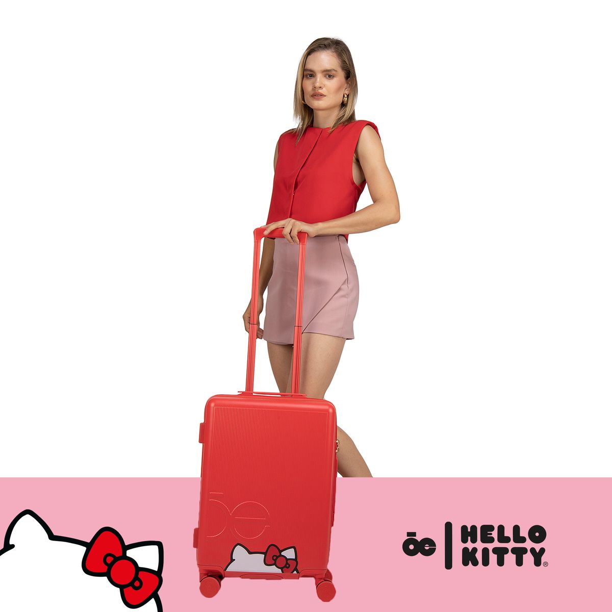 ⚠️ PREVENTA maleta 20 pulgadas Hello Kitty Cloe Original carry on Roja